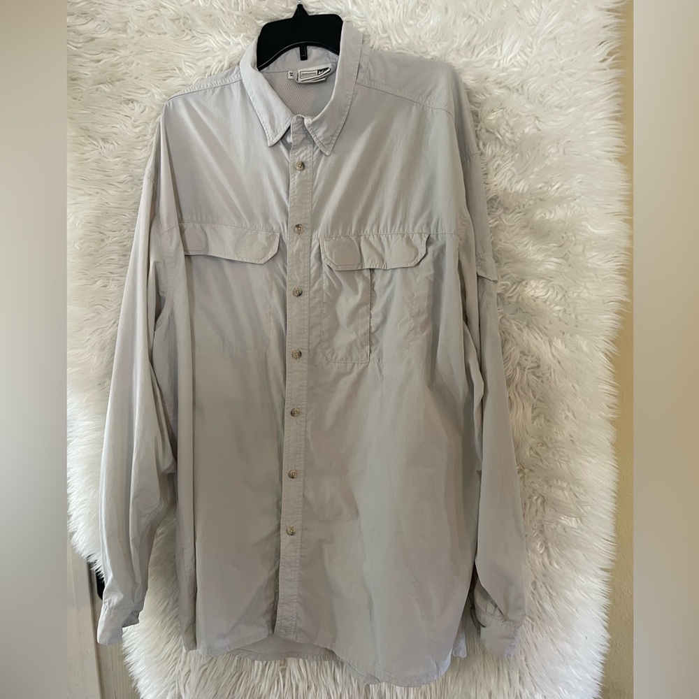 REI Men’s Nylon Long Sleeve Button Down Vented Fishing Shirt. Size 2XLT